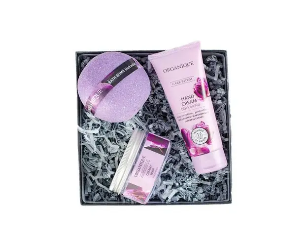 Set cadou Sweet Dreams, crema de maini 70ml , spuma corp 100ml si bila de baie 170g, Organique 