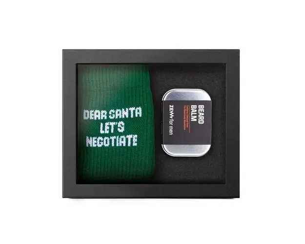 Set cadou ZEW for men: Balsam pentru barba 80 ml + sosete lungi