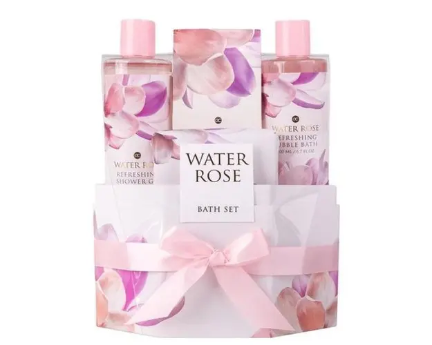 Set de baie cadou Accentra Water Rose Gel de dus 200 ml + Sapun 100g + Sare baie 100g