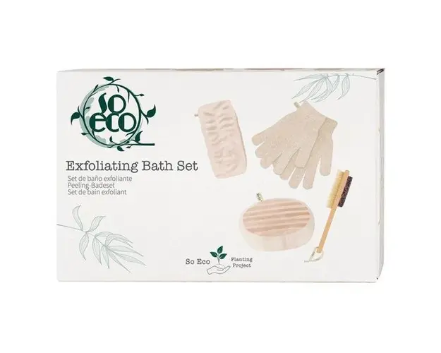 Set Ecologic Exfoliant pentru Fata si Corp - So Eco Exfoliating Bath Set, 1 set