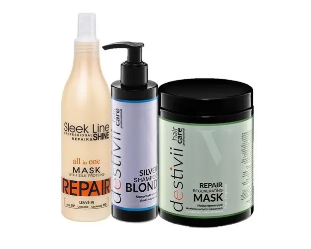 Set Ingrijire Profesionala Intensiva a Parului Blond - Destivii (Sampon - 200ml, Masca - 1000ml, Balsam - 200ml)