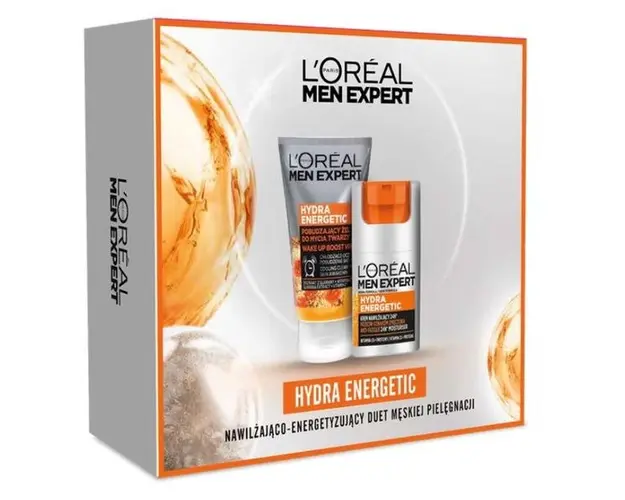 Set Ingrijire Ten pentru Barbati - L&#039;Oreal Paris Men Expert Hydra Energetic: crema, 50 ml + Gel de Curatare, 100 ml