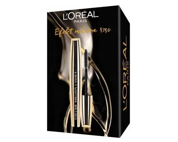 Set L`Oreal Paris: Rimel Negru - L`Oreal Paris Volume Million Lashes, 11 ml + Apa Micelara - L&#039;Oreal Paris Skin Expert, 400 ml, 1 buc