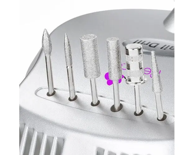 Set Manichiura Freza Electrica Profesionala Unghii 30000RPM Silver 202