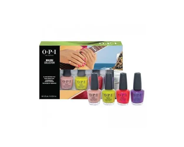 Set manichiura/pedichiura OPI Nail Lacquer Malibu Collection, Opi, 4x3.75ml