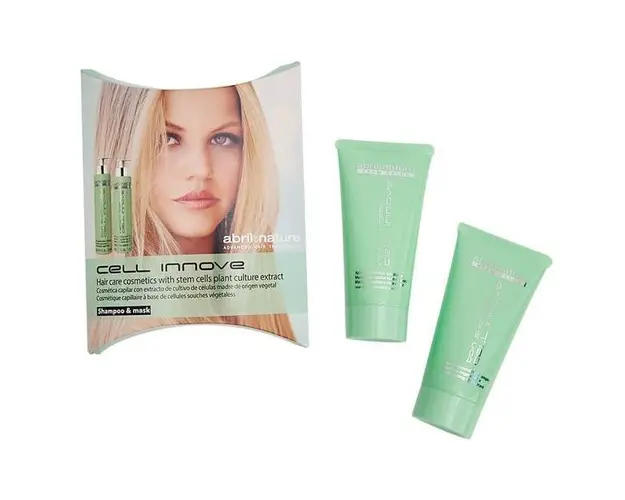 Set miniproduse cu celule stem vegetale pentru fortificare si regenerare par uscat Cell Innovative Abril et Nature (Sampon 30ml, masca 30ml)