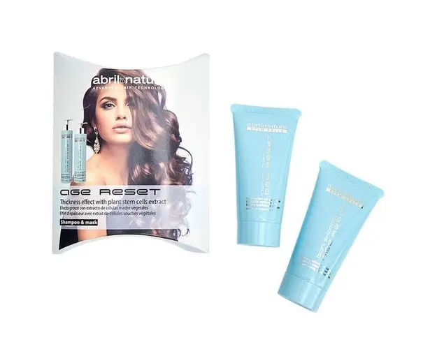Set miniproduse cu celule stem vegetale pentru volum si densitate pentru par fin si subtire Age Reset Abril et Nature (Sampon 30ml, masca 30ml)