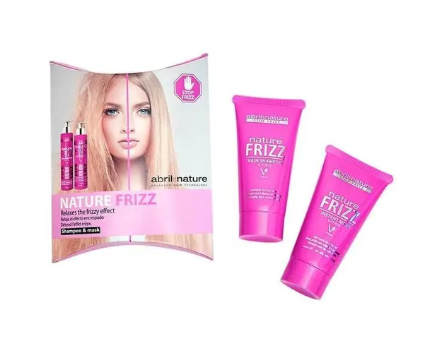 Set miniproduse cu efect anti frizz si netezire pentru par gros si pufos Correction Abril et Nature (Sampon 30ml, masca 30ml)