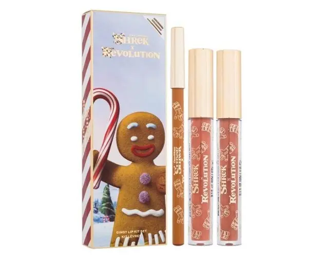 Set Shrek pentru Buze - Makeup Revolution Gingy Lip Kit Set, 1 set