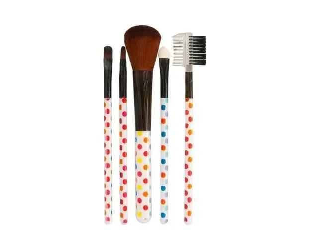 Set pensule machiaj, ideale pentru calatorie, Cosmetikon, model 506, 5buc