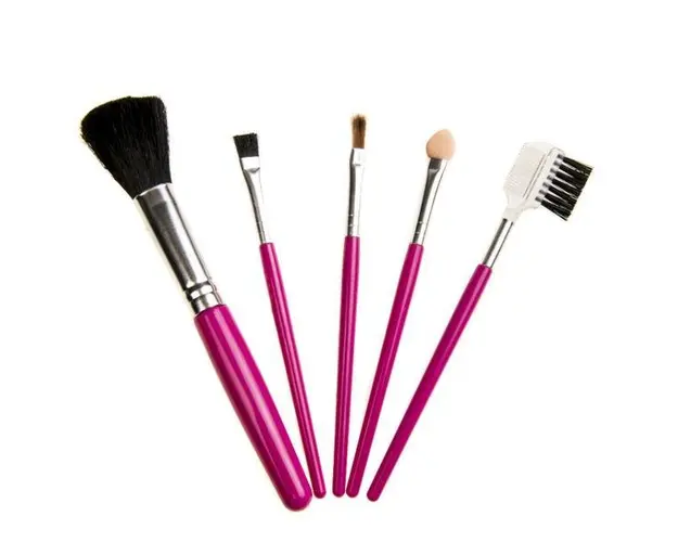 Set pensule pentru machiaj, roz, Oem 6buc