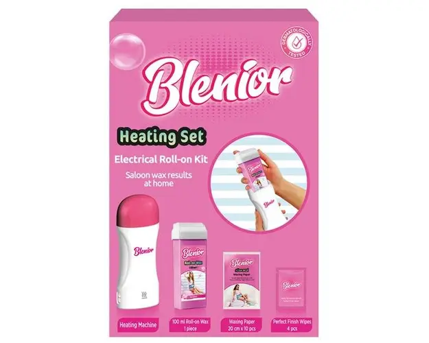 Kit pentru Epilat &ndash; Incalzitor, Roll-On Ceara, Benzi, Servetele Curatare - Blenoir Heating Set, 1 buc