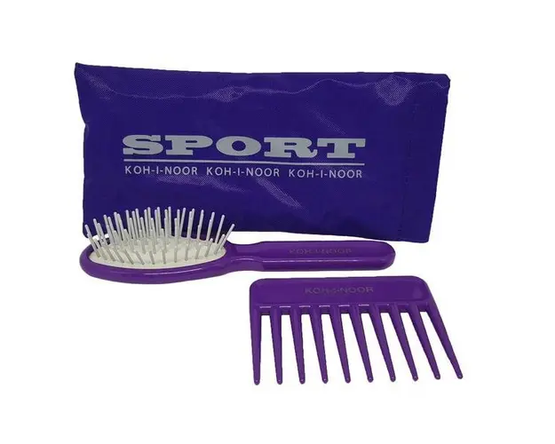 Set pieptene mic si perie mov, Koh-I-Noor, 4223C