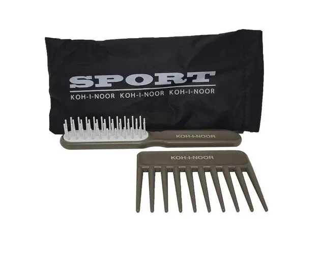 Set pieptene si perie mica gri, Koh-I-Noor, 4222S