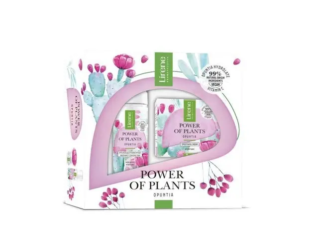 Set Power of Plants - Opuntia - Contine Crema faciala netezitoare 50ml + Spuma de curatare cu efect netezitor 150ml