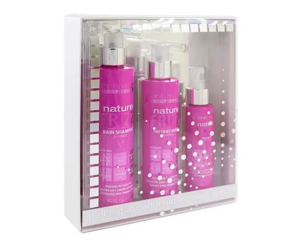 Set produse ingrijire cu efect anti frizz si netezire pentru par gros si pufos Correction Abril et Nature (Sampon 250 ml, Masca 200 ml, Spray 100ml)