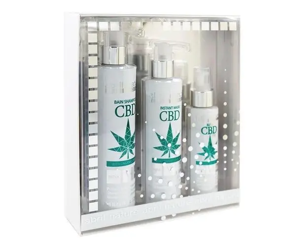 Set produse ingrijire cu ulei organic din seminte de canepa pentru par CBD Abril et Nature (Sampon 250 ml, Masca 200 ml, Ser 100ml)