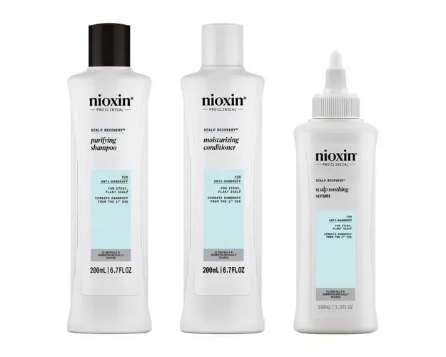 Set Produse Profesionale de Par Antimatreata pentru Scalp Iritat cu Mancarimi - Nioxin System Recovery Kit, 1 set
