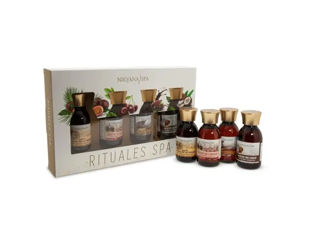 Set ritualuri spa, ingrijire cu Ulei de fructul pasiunii 125ml + Ulei Cirese 125ml, Ulei Ciocolata 125ml, Ulei Cocos 125ml