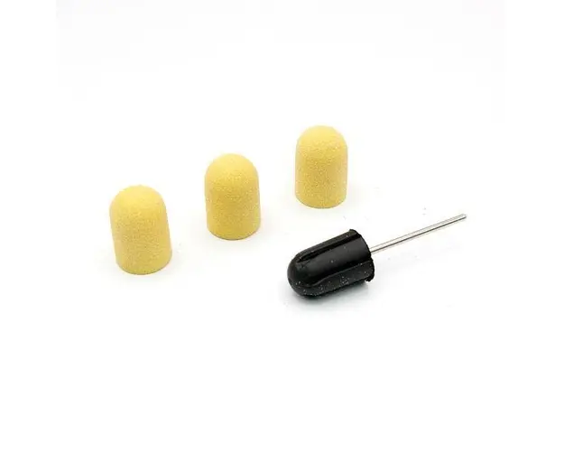 Set suport si smirghel rezerva 16*25 mm #100 3 buc - Yellow