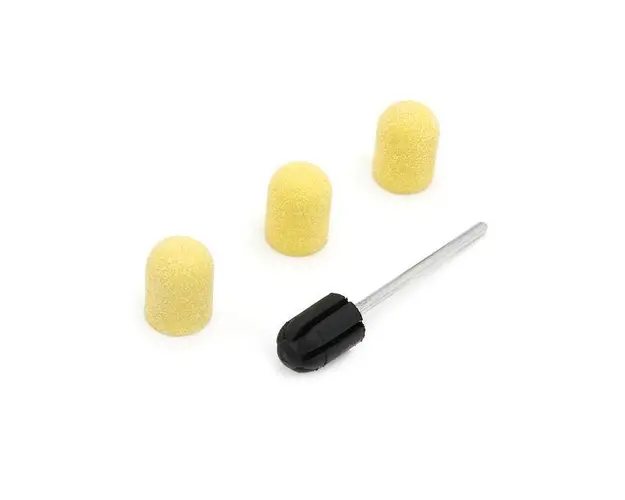Set suport si smirghel rezerva10*15mm #120 - Yellow, 3 buc