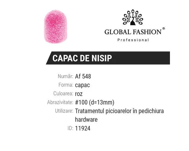 Smirghel freza electrica 13*19 mm #100 1 buc - Pink