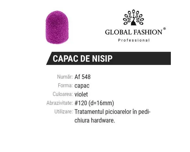 Smirghel freza electrica 16*25mm #120 1 buc - Liliac