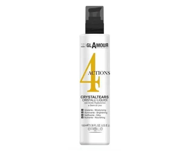 Spray 4 actiuni cristale lichide cu acid hialuronic si seminte de in Glamour, 100ml