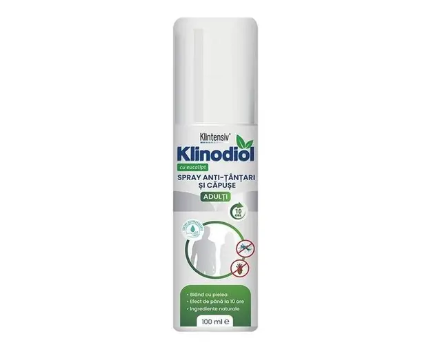 Spray Anti-Tantari si Capuse cu Eucalipt pentru Adulti - Klintensiv Klinodiol Spray, 100 ml