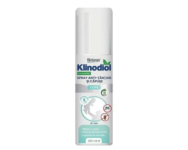 Spray Anti-Tantari si Capuse cu Eucalipt pentru Copii - Klintensiv Klinodiol Spray, 100 ml