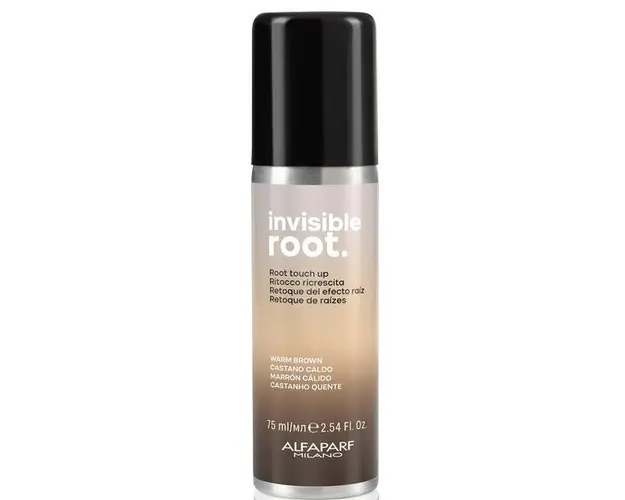 Spray Colorant pentru Radacini - Alfaparf Milano Invisible Root, nuanta Warm Brown, 75 ml