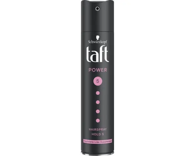 Spray Fixativ cu Casmir pentru Fixare Foarte Puternica - Schwarzkopf Taft Power Hairspray Hold 5 Cashmere, 250 ml