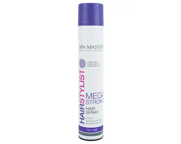 Spray Fixativ pentru Par - MegaStrong Hair Spray, Rosa Impex, 400 ml