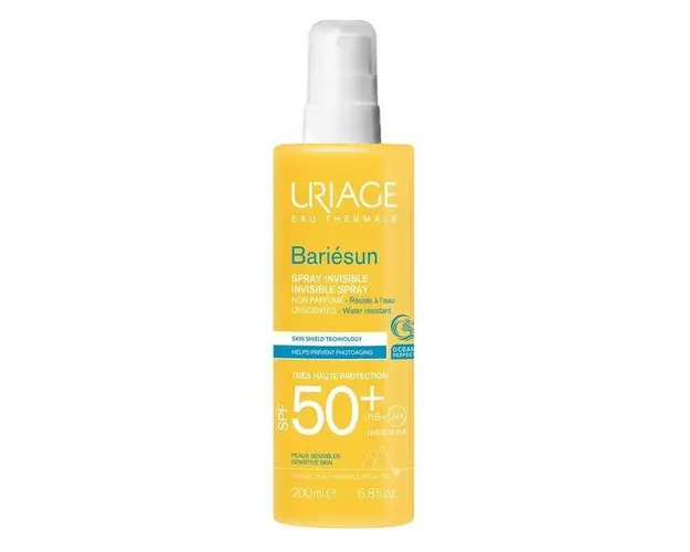 Spray invizibil fara parfum pentru protectie solara Bariesun, SPF 50+,Uriage, 200 ml