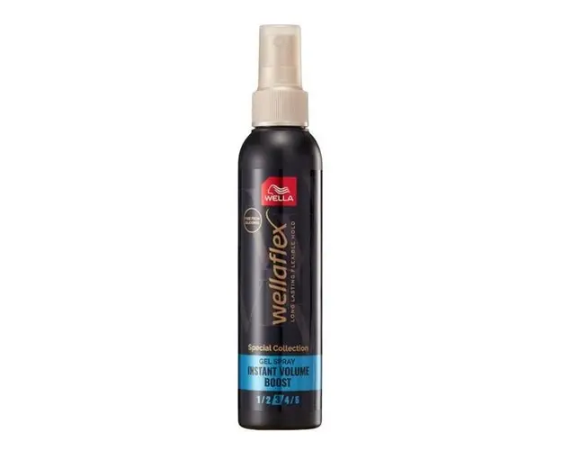 Spray pentru Volum cu Fixare Puternica - Wella Wellaflex Special Collection Black Gel Spray Instant Volume Boost, 150 ml