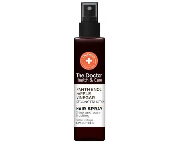 Spray Reconstructor - The Doctor Health &amp; Care Panthenol + Apple Vinegar Reconstruction Hair Spray Shine and Easy Brushing, 150 ml
