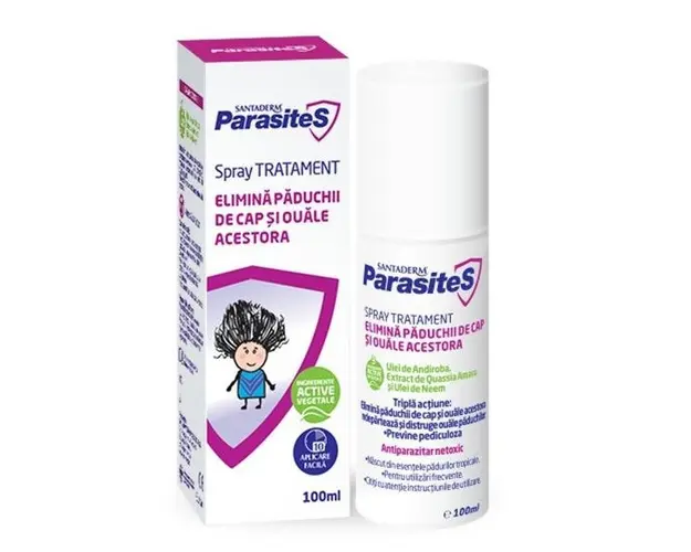 Spray Tratarea Paduchilor Santaderm ParasiteS, 100 ml
