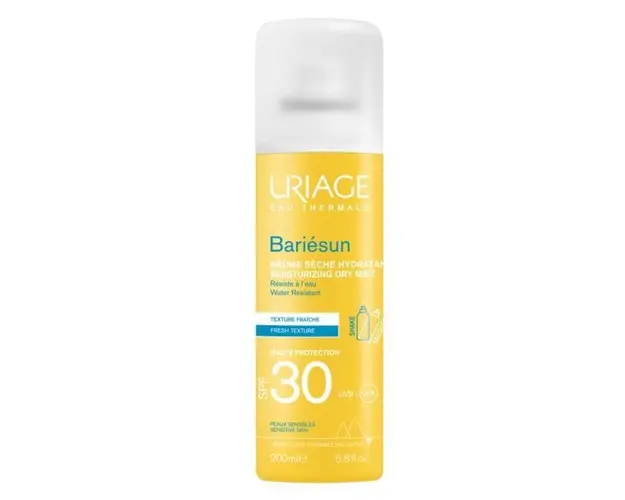 Spray uscat pentru protectie solara cu SPF 30 Bariesun, Uriage, 200 ml