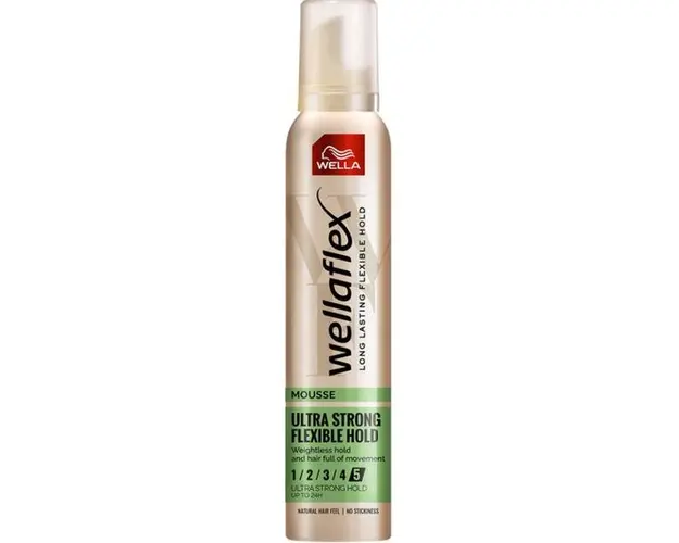 Spuma cu Fixare Ultra Puternica - Wella Wellaflex Mousse Flexible Ultra Strong Hold, 200 ml