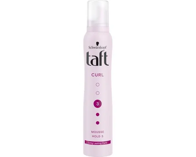 Spuma Modelatoare cu Fixare Puternica pentru Par Cret - Schwarzkopf Taft Curl Mousse Hold 3, 200 ml