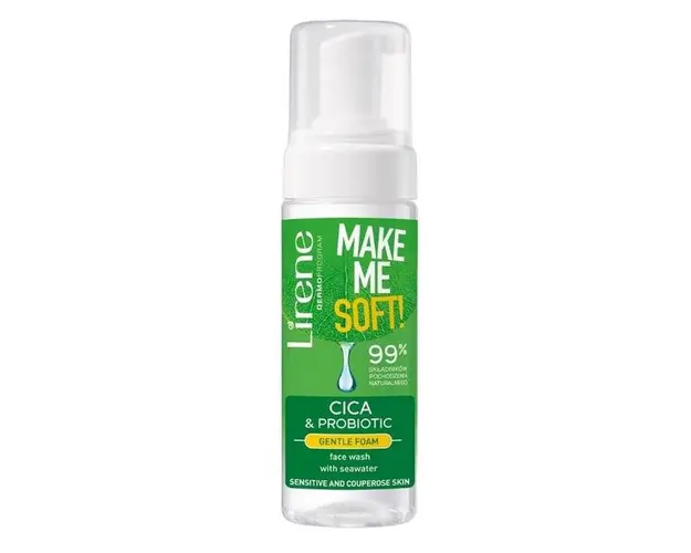 Spuma pentru Curatarea Fetei - Lirene Dermo Program Make Me Soft! Cica &amp; Probiotic, 150 ml