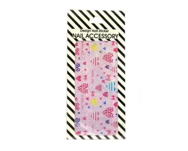 Sticker unghii, Global Fashion, 3D Nail Accessory Heart, Multicolor, 1 set