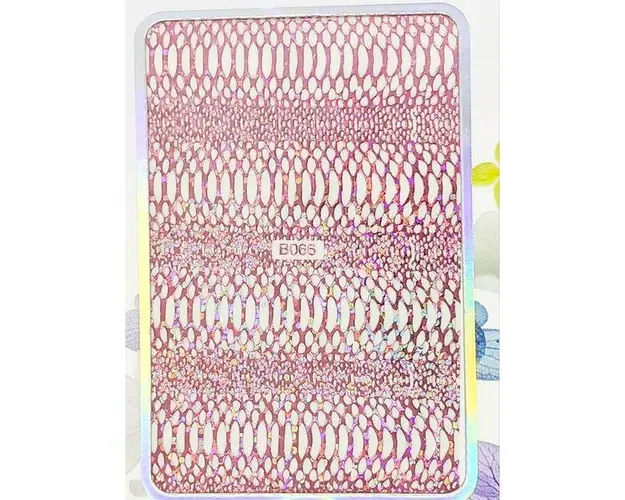 Sticker unghii, Global Fashion, Flower B06, Pink rainbow