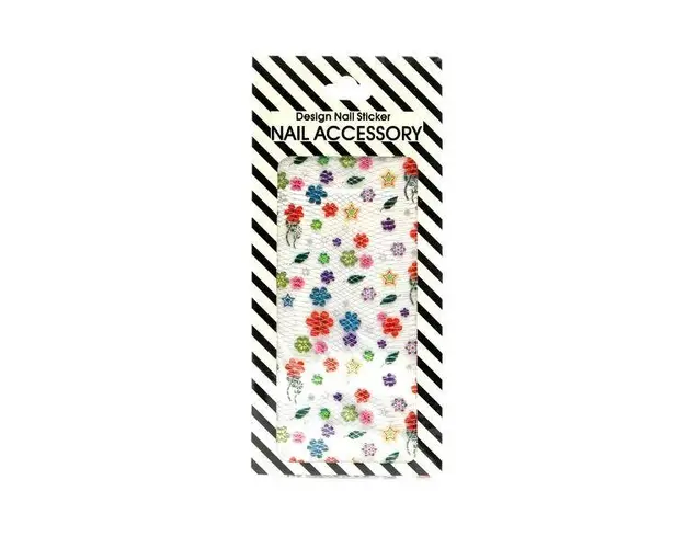 Sticker unghii, Global Fashion, Nail Accessory Flowers, Multicolor, 1 set