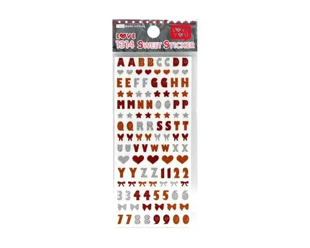 Sticker unghii, Global Fashion, Sweet Stickers, litere, Multicolor