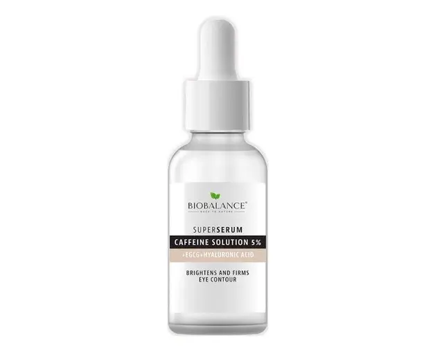Super Serum Contur Ochi cu Cafeina 5% + EGCG + Acid Hialuronic, Impotriva Cearcanelor si Ridurilor - Bio Balance, 30 ml