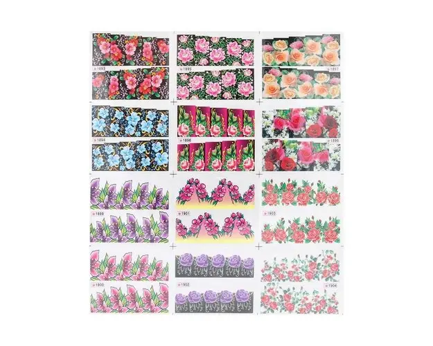 Tatuaj sticker unghii, Global Fashion, flower 3, Multicolor