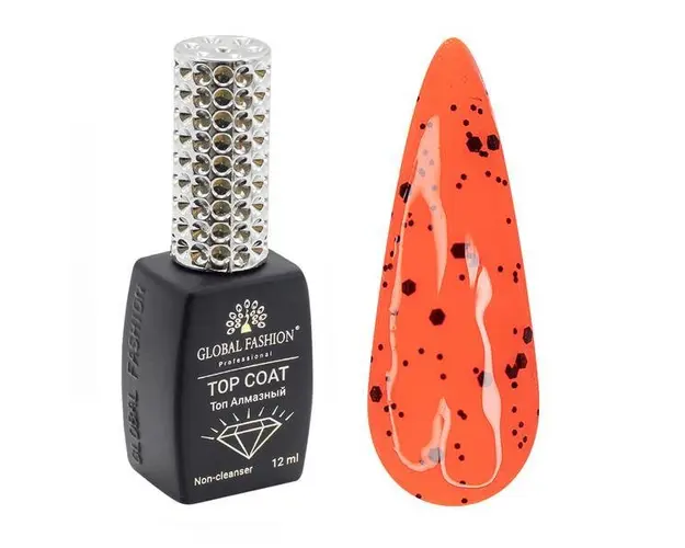 Top Coat Egg Shell, Global Fashion, fara strat lipicios, 12 ml, Transparent