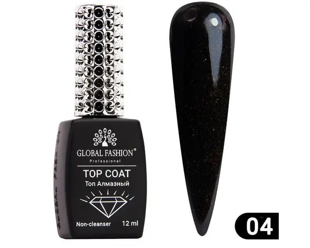 Top Coat Galaxy, Global Fashion, 12 ml, Transparent 04