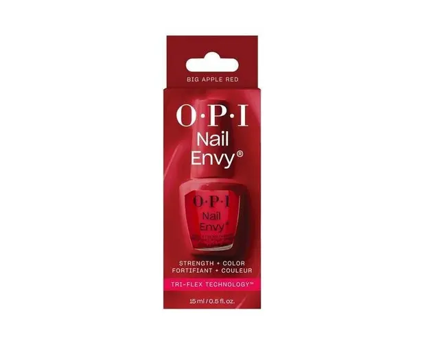 Tratament pentru intarirea unghiilor si culoare, OPI, Nail Envy, Big Apple Red, 15ml